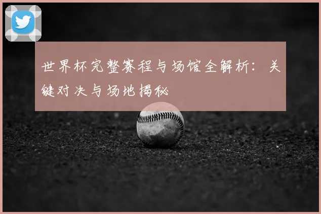 世界杯完整赛程与场馆全解析：关键对决与场地揭秘